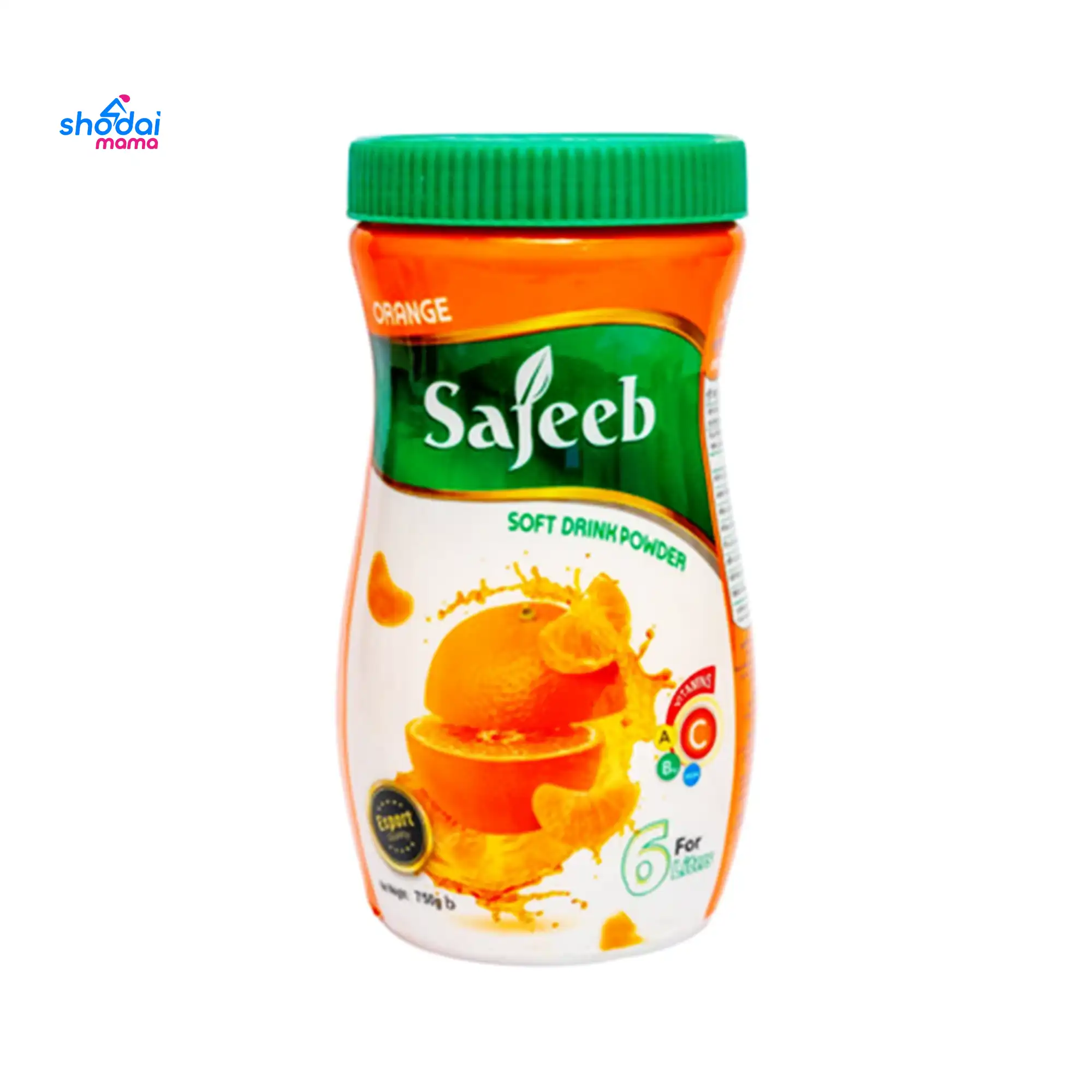 Sajeeb Soft Drink Powder (Orange Flavour) 750gm Jar